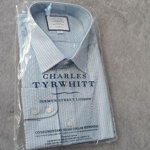 Charles Tyrwhitt Blue and Green Stripe Classic Fit